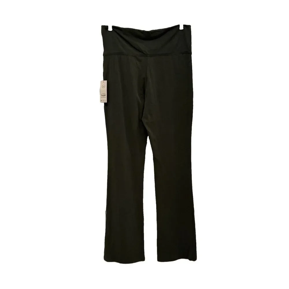 No Boundaries Fold Over Flare Pants Sea Turtle Green Large NWT Women